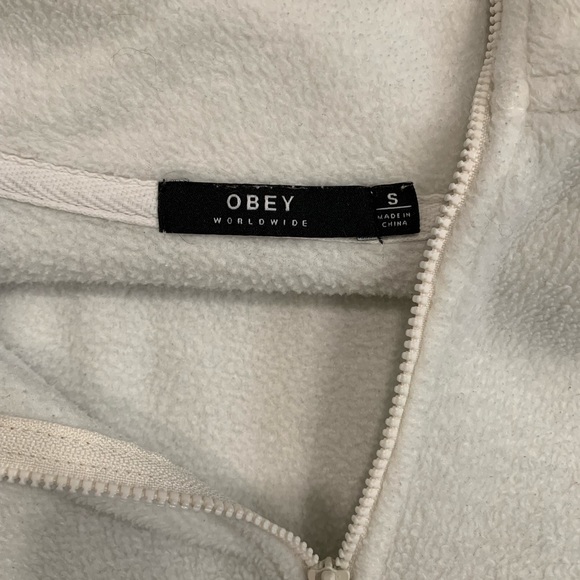 Obey Oversize Quarterzip Fleece Sweater - Picture 4 of 5